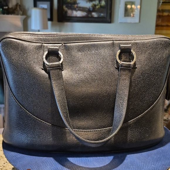 BVLGARI Decollete Handbag Black Leather In EC. Beautiful Structured Purse.EC. - Picture 2 of 16